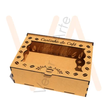 Vetor para CNC Laser - Caixa 6 Xícaras - em MDF 03mm - Imagem 2