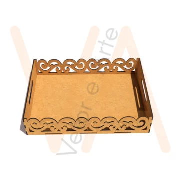 Vetor para CNC Laser - Bandeja Provençal - em MDF 03mm - Imagem 2