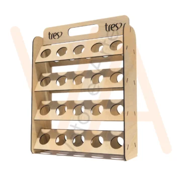 Vetor para CNC Laser - Porta Cápsulas Vertical - em MDF 03mm - Imagem 2