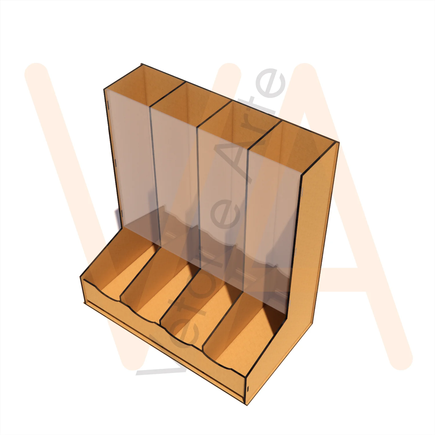 Vetor para CNC Laser - Organizador Universal de Capsulas - em MDF 03mm - Imagem 3