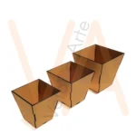 Vetor para CNC Laser - Trio de Cachepôs - em MDF 03mm