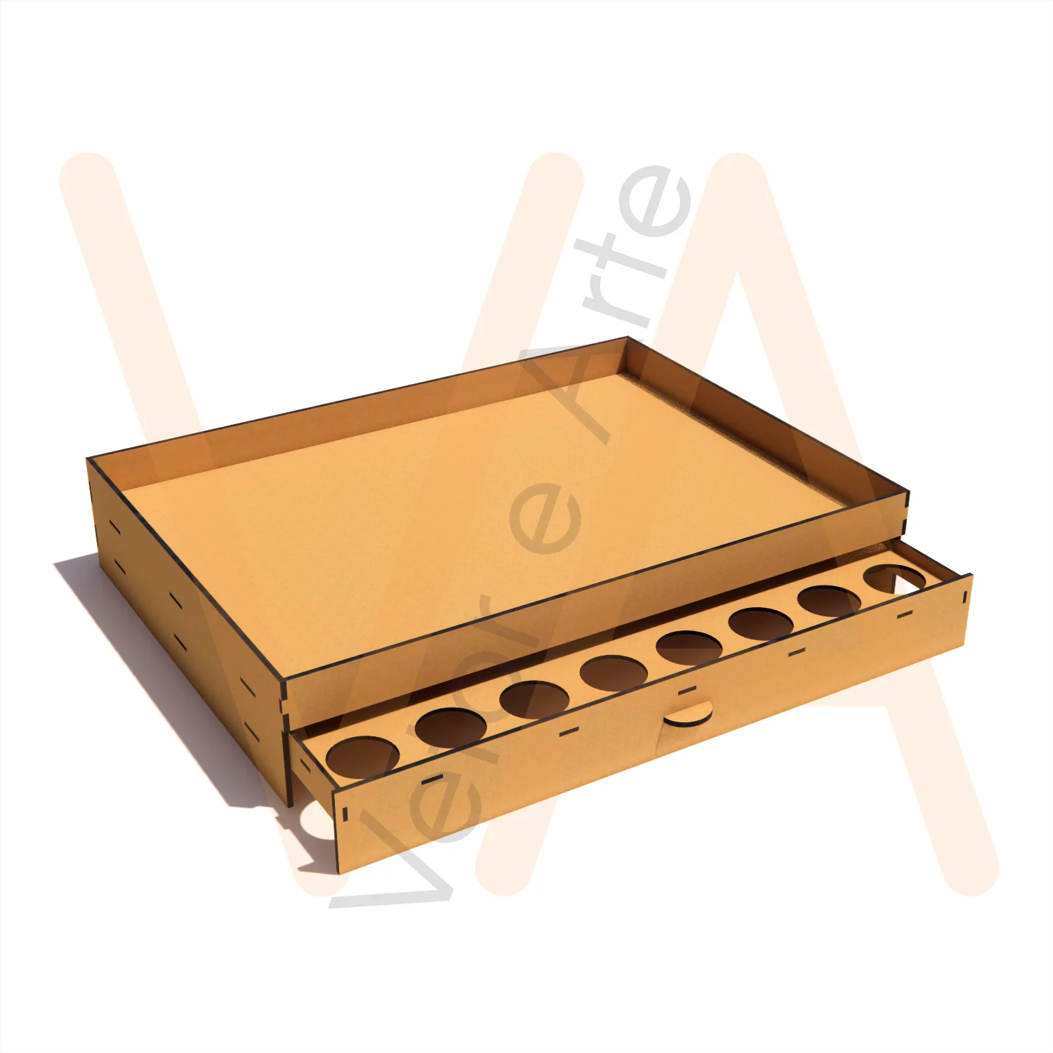 Vetor para CNC Laser - Bandeja 40 cápsulas - em MDF 04mm