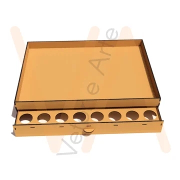 Vetor para CNC Laser - Bandeja 40 cápsulas - em MDF 04mm - Imagem 2