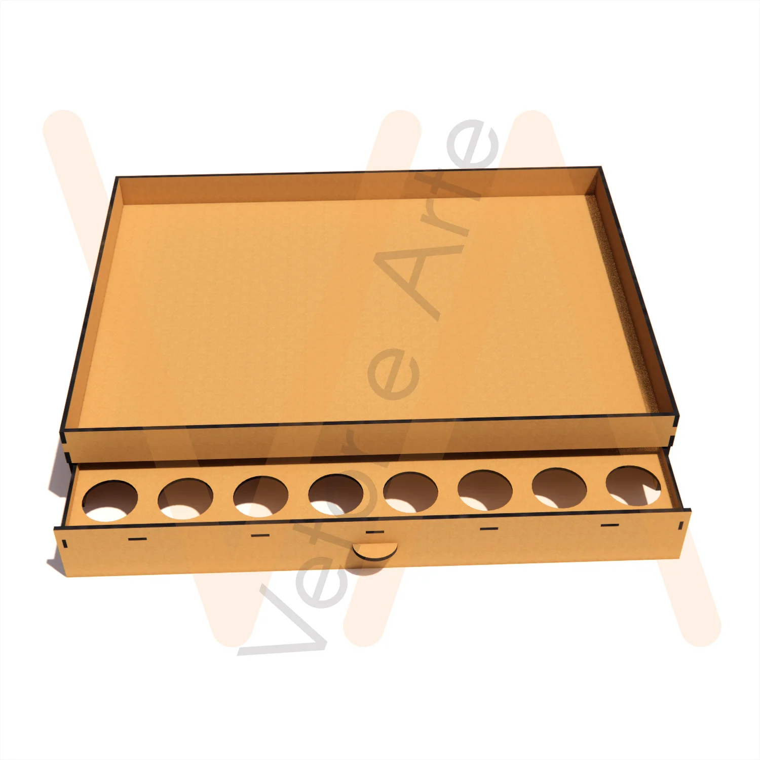 Vetor para CNC Laser - Bandeja 40 cápsulas - em MDF 04mm - Imagem 2