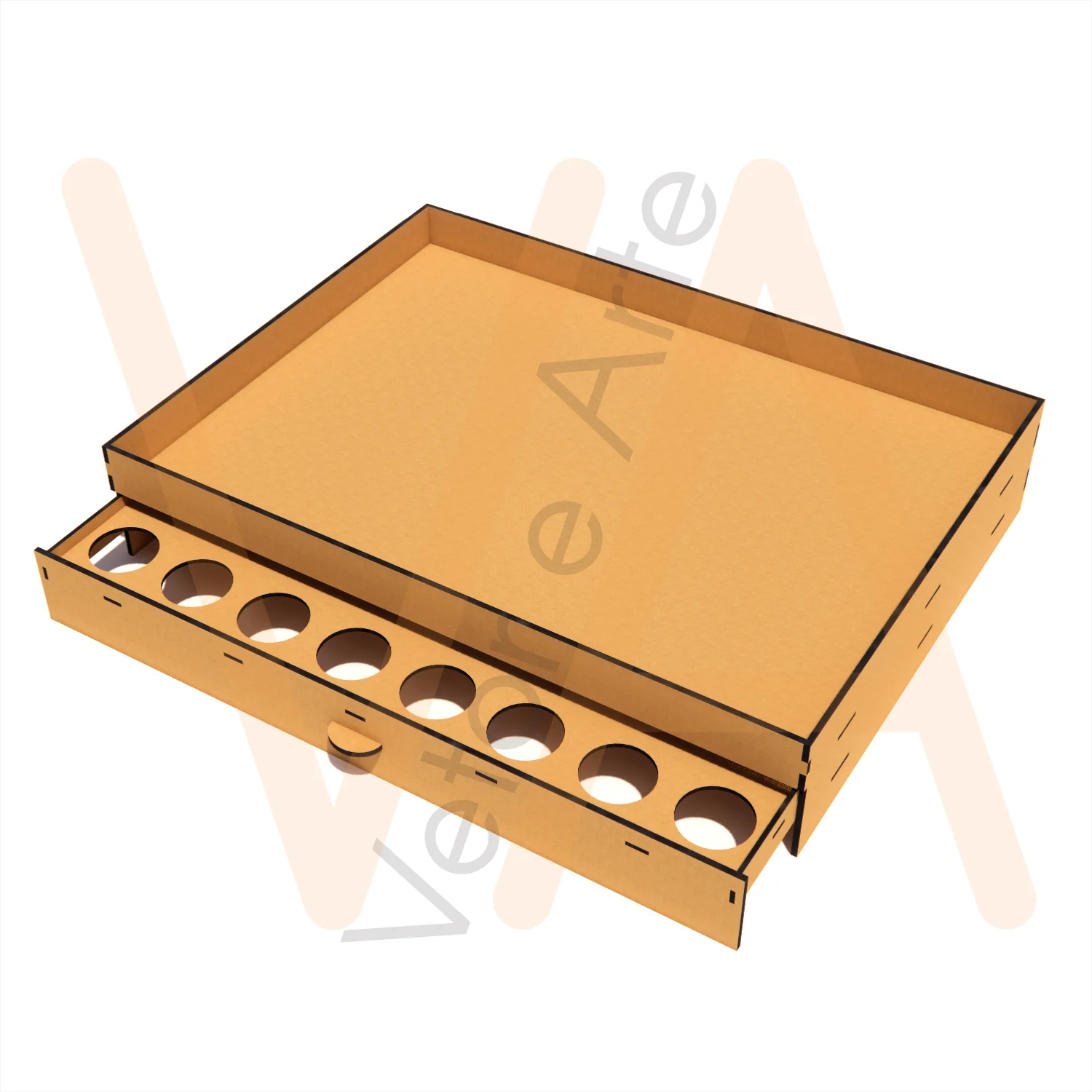 Vetor para CNC Laser - Bandeja 40 cápsulas - em MDF 04mm - Imagem 3