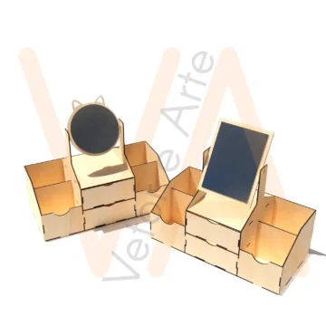 Vetor para CNC Laser - Organizador Penteadeira - em MDF 03mm