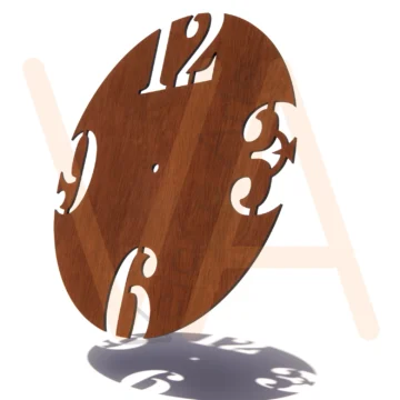 Vetor para CNC Laser - Relógio Minimalista - em MDF 03mm - Imagem 2