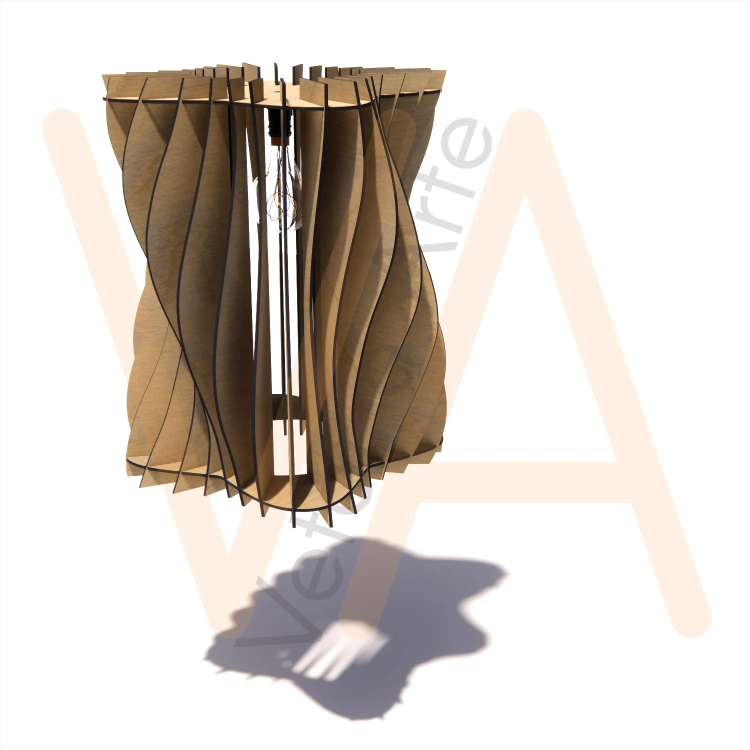 Vetor para CNC Laser - Luminária Ipanema