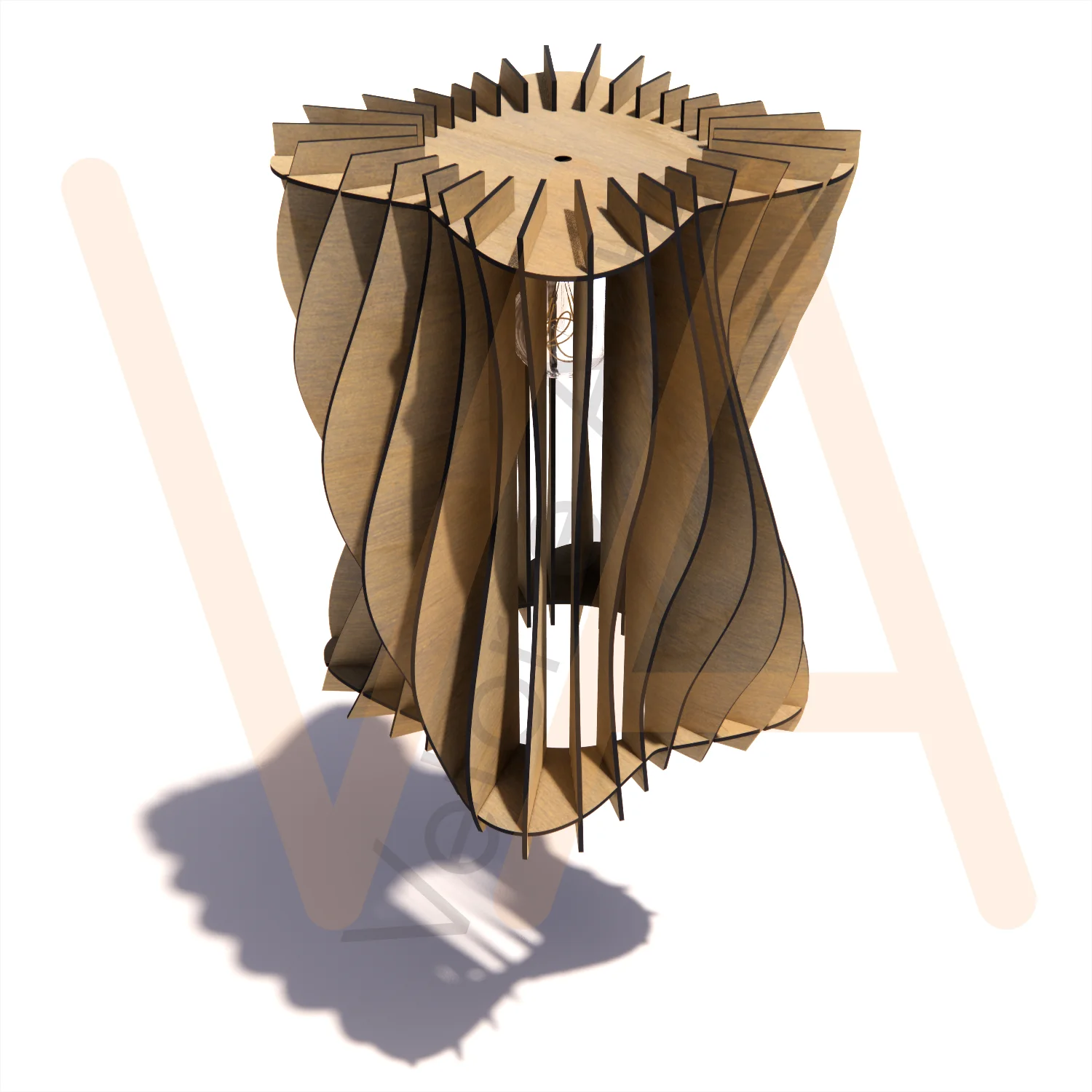 Vetor para CNC Laser - Luminária Ipanema