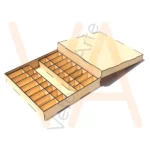 Vetor para CNC Laser - Caixa para Xadrez - em MDF 03mm