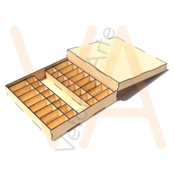 Vetor para CNC Laser - Caixa para Xadrez - em MDF 03mm