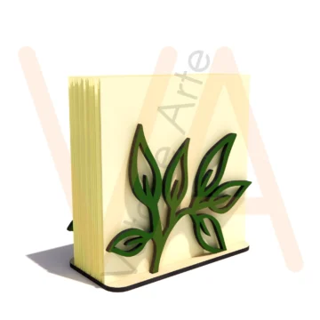 Vetor para CNC Laser - Porta Guardanapo Folhas - em MDF 03mm