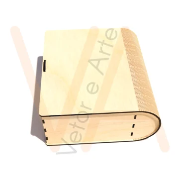 Vetor para CNC Laser - Caixa Livro Flex - em MDF 03mm - Imagem 2