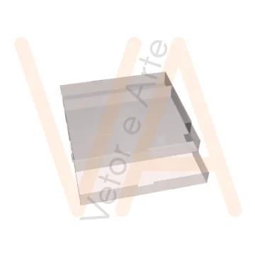 Vetor para CNC Laser - Organizador 2 Gavetas G - em Acrilico 02mm - Imagem 2