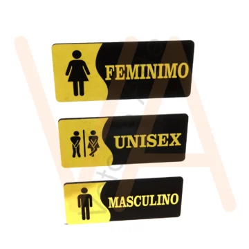 Vetor para CNC Laser - Placa Sinalização Banheiros - em MDF 03mm - Imagem 2