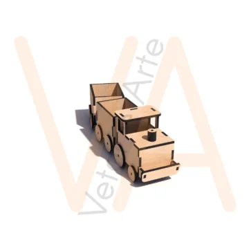Vetor para CNC Laser - Trenzinho - em MDF 03mm - Imagem 2