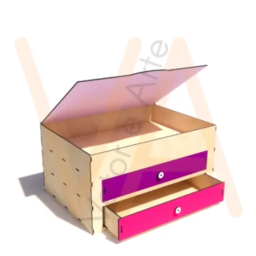 Vetor para CNC Laser - Gaveteiro de Cabeceira - em MDF 03mm