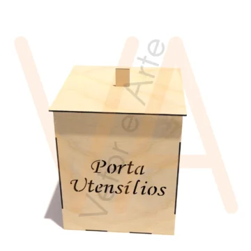 Vetor para CNC Laser - Porta Utensílios - em MDF 03mm - Imagem 2