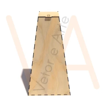 Vetor para CNC Laser - Urna 50×90 - em MDF 06mm - Imagem 2