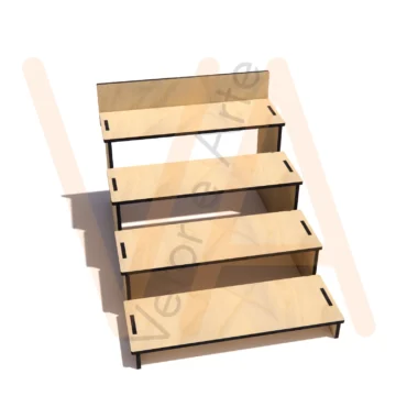 Vetor para CNC Laser - Expositor de Velas - em MDF 06mm - Imagem 2