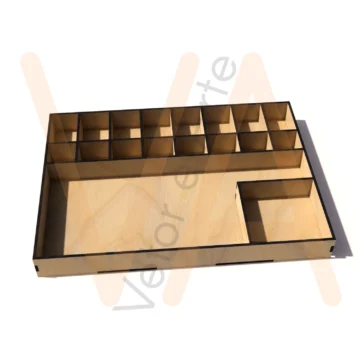 Vetor para CNC Laser - Bandeja Biju - em MDF 03mm - Imagem 2