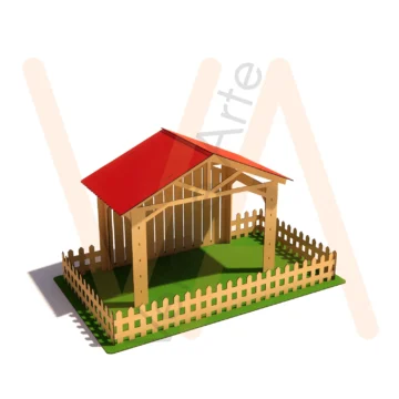 Vetor para CNC Laser - Presépio Casinha - em MDF 03mm
