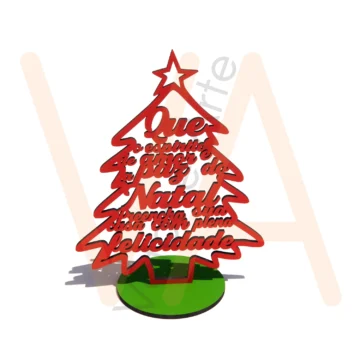 Vetor para CNC Laser - Árvore Bom Natal - em MDF 03mm - Imagem 2