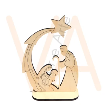 Vetor para CNC Laser - Totem – Presépio Estrela - em MDF 03mm - Imagem 2