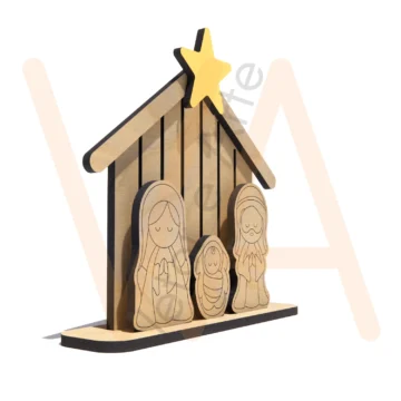 Vetor para CNC Laser - Presépio Lúdico Simples - em MDF 06mm