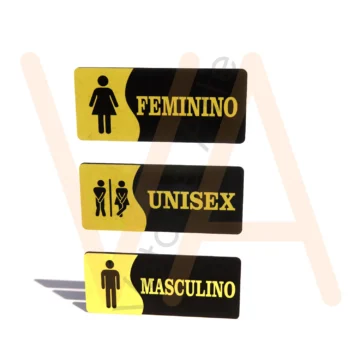 Vetor para CNC Laser - Placa Sinalização Banheiros - em MDF 03mm - Imagem 2